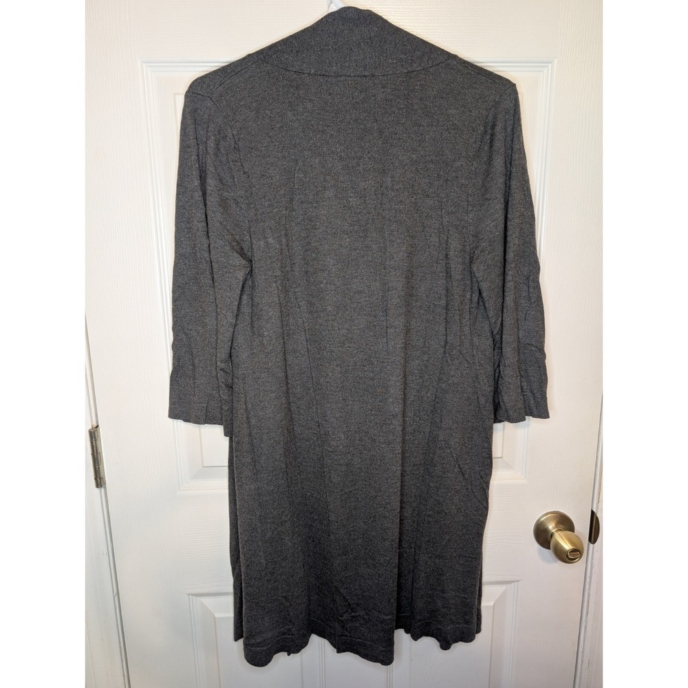 Bath Body Works Women's Size Large XL Cashmere Blend Open Cardigan Gray Sweater - Picture 3 of 5